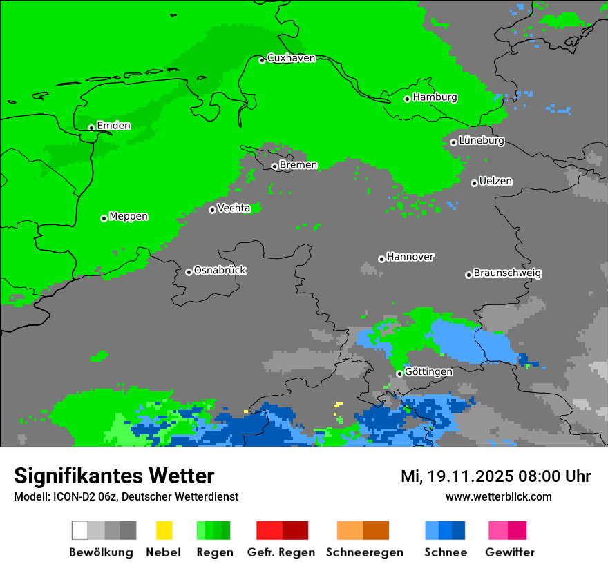 Modellkarten Signifikantes Wetter