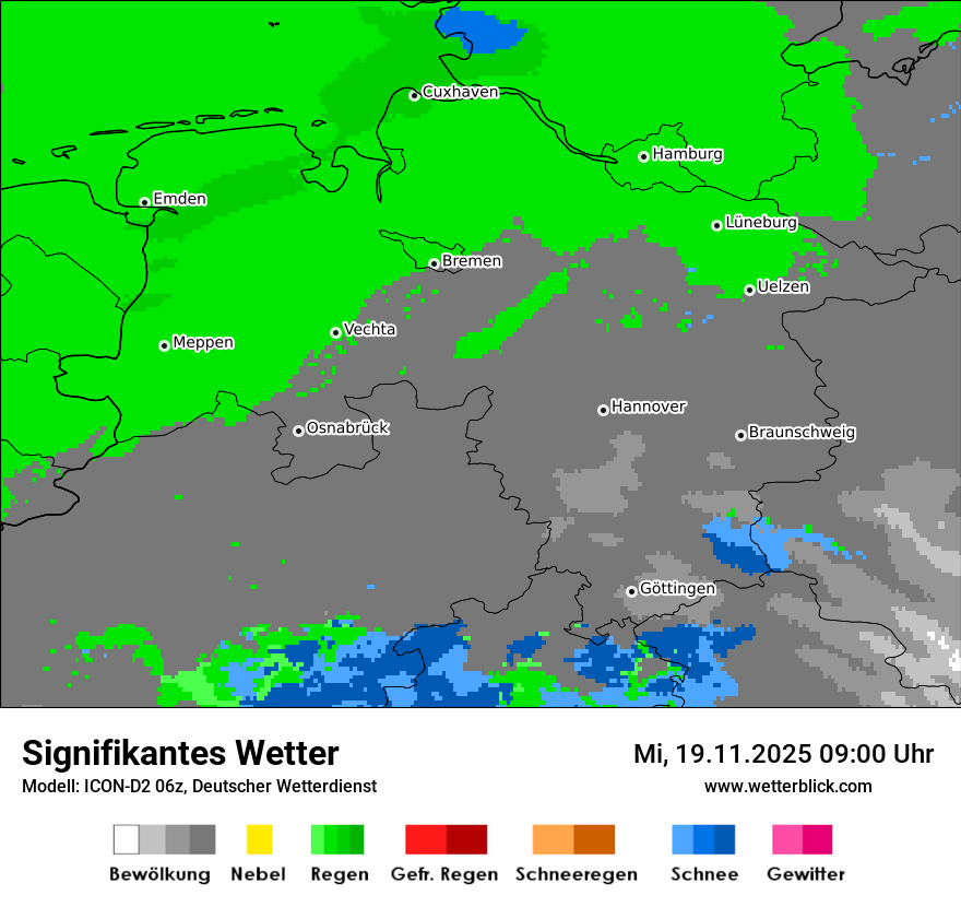 Modellkarten Signifikantes Wetter