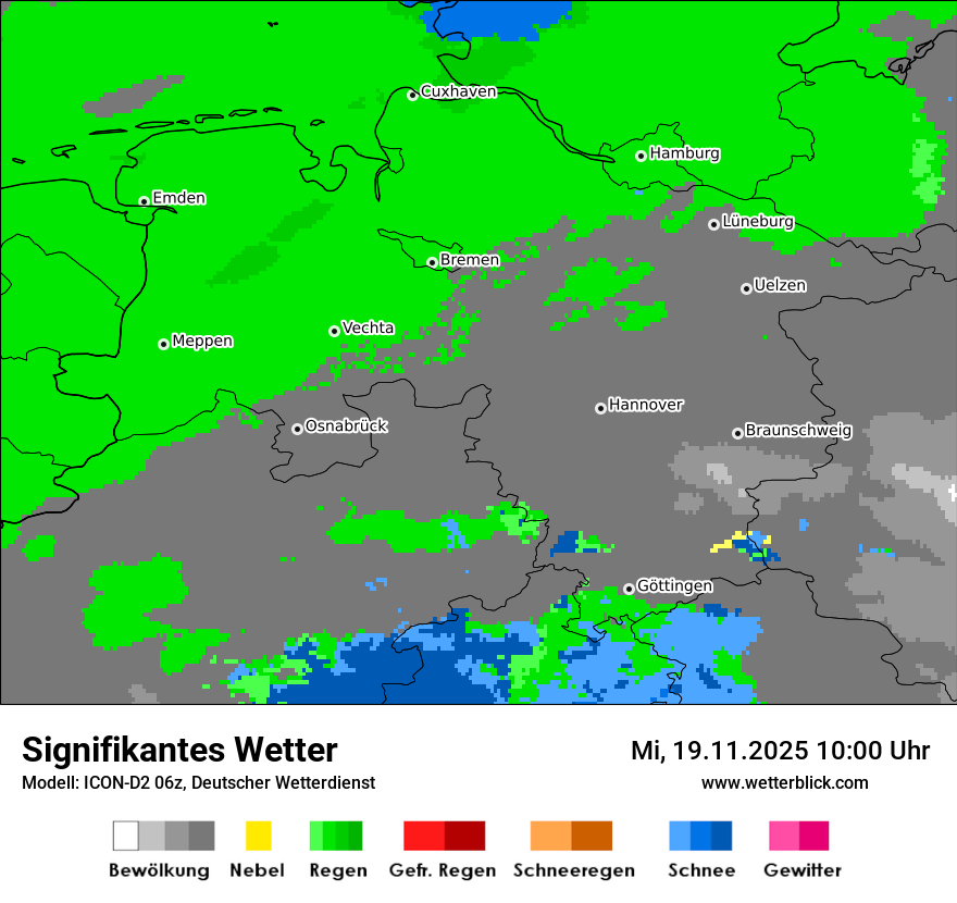Modellkarten Signifikantes Wetter