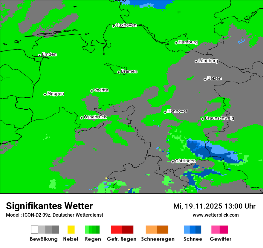 Modellkarten Signifikantes Wetter