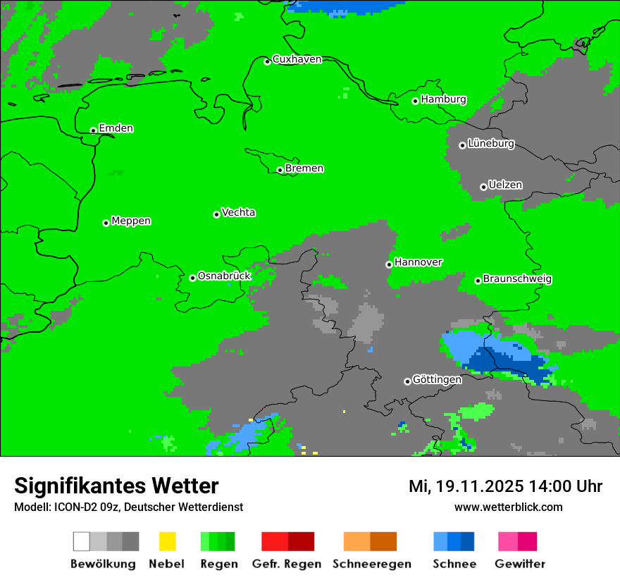 Modellkarten Signifikantes Wetter