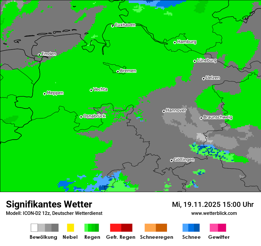 Modellkarten Signifikantes Wetter