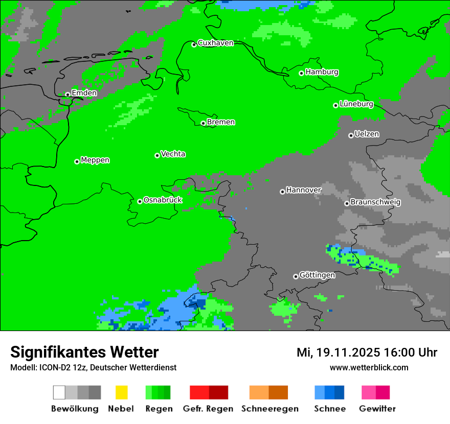 Modellkarten Signifikantes Wetter