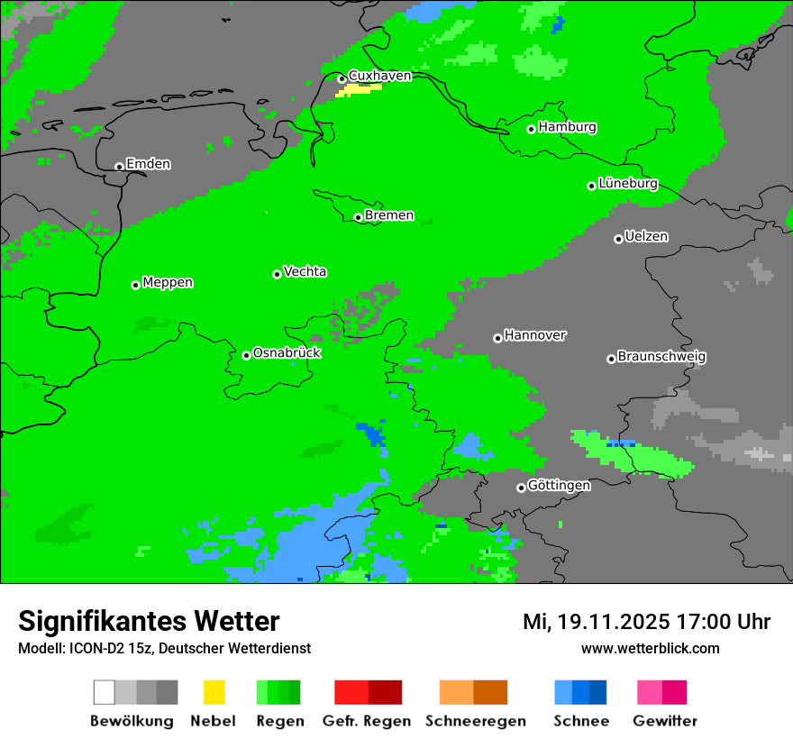 Modellkarten Signifikantes Wetter