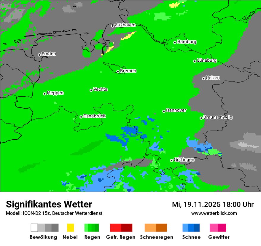 Modellkarten Signifikantes Wetter