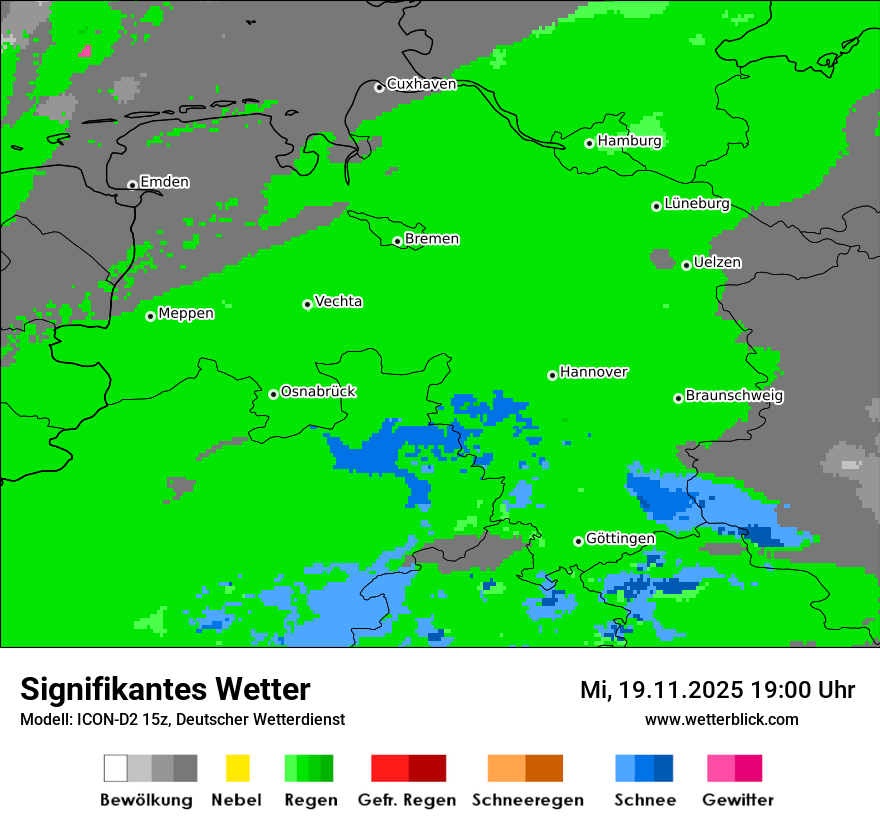 Modellkarten Signifikantes Wetter