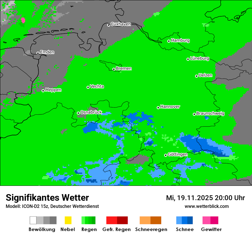 Modellkarten Signifikantes Wetter