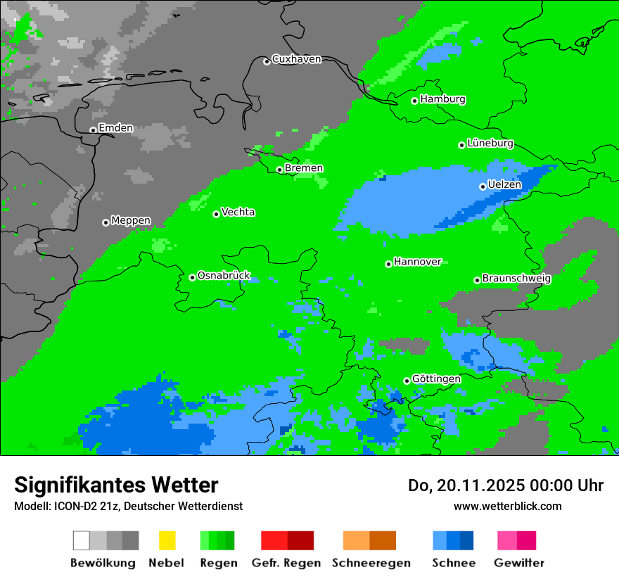 Modellkarten Signifikantes Wetter