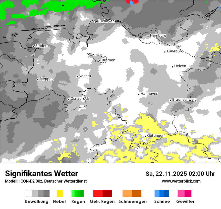 Modellkarten Signifikantes Wetter