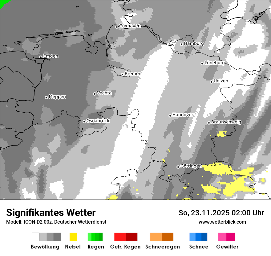 Modellkarten Signifikantes Wetter