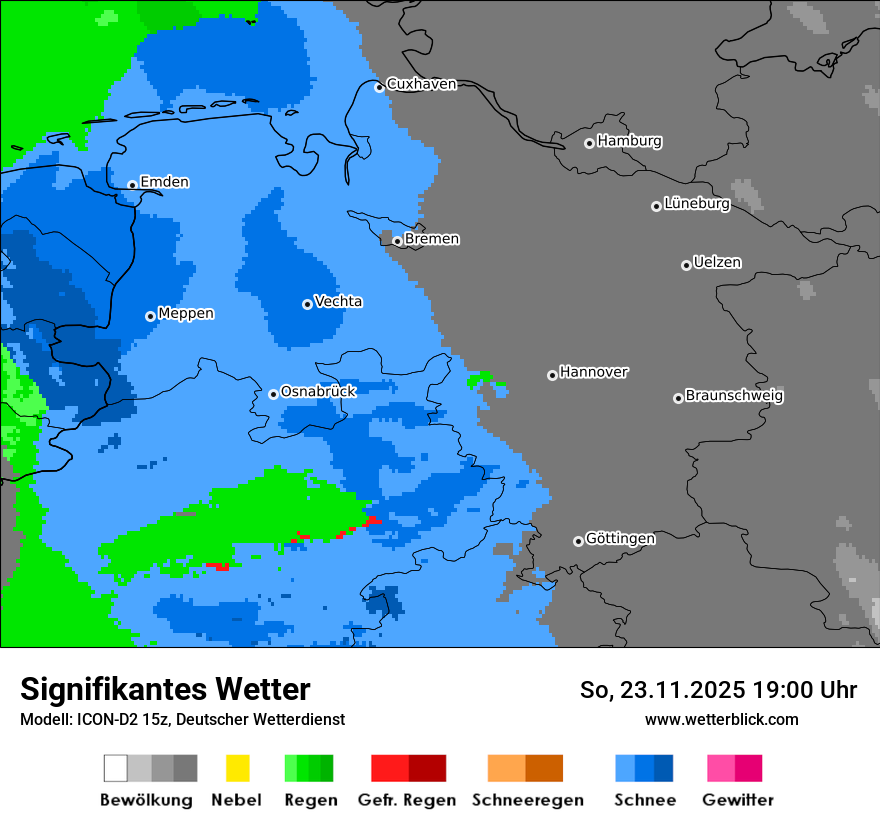 Modellkarten Signifikantes Wetter