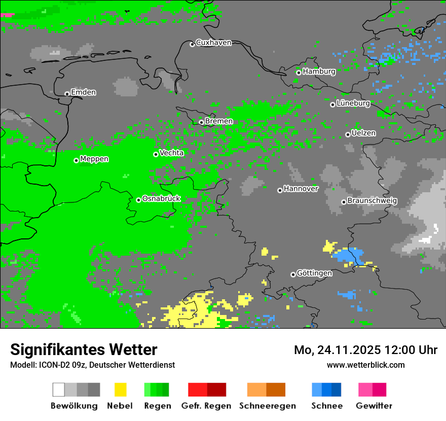 Modellkarten Signifikantes Wetter