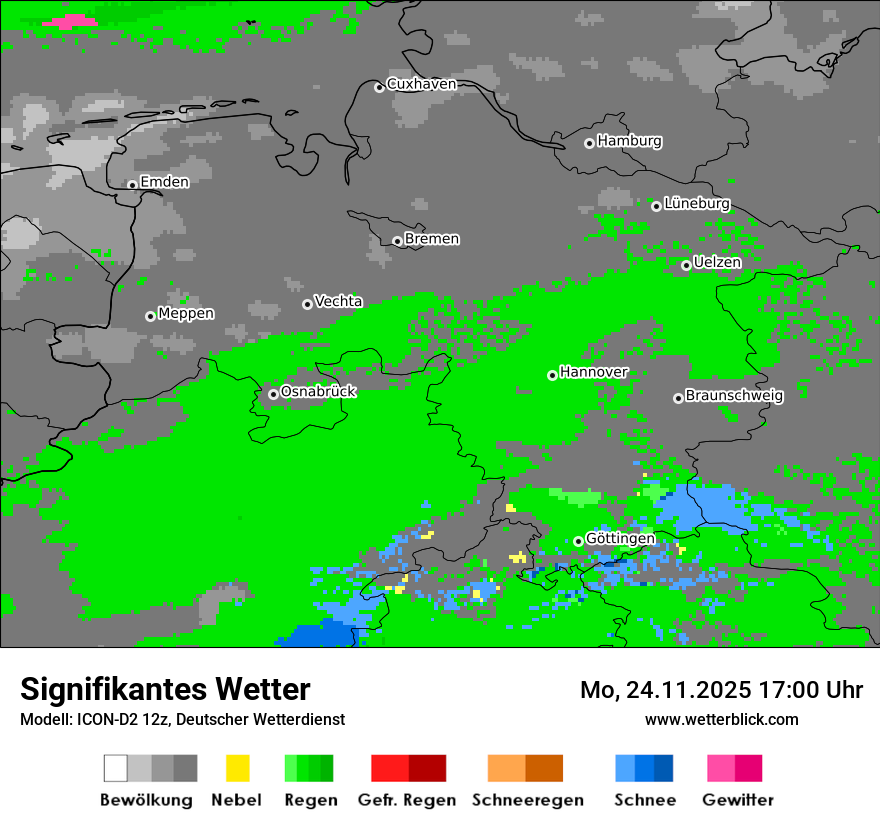 Modellkarten Signifikantes Wetter
