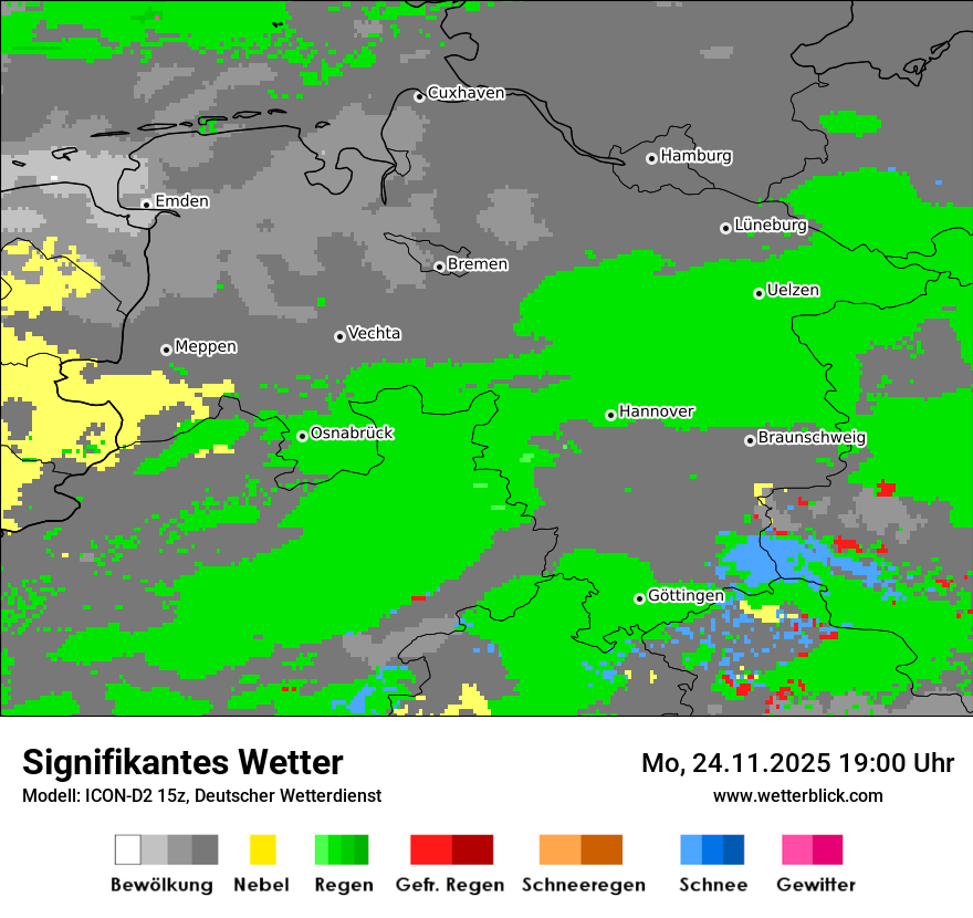 Modellkarten Signifikantes Wetter