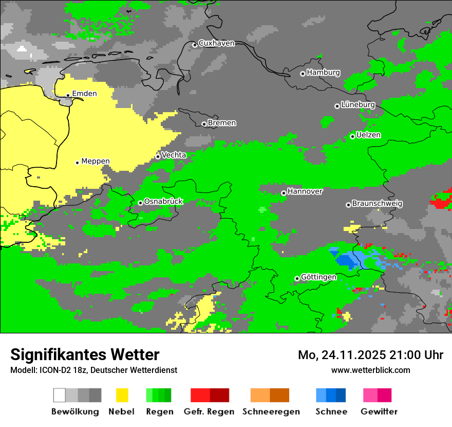 Modellkarten Signifikantes Wetter