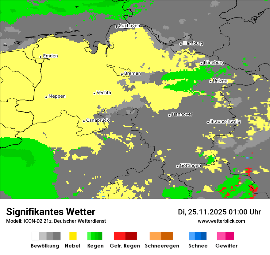 Modellkarten Signifikantes Wetter
