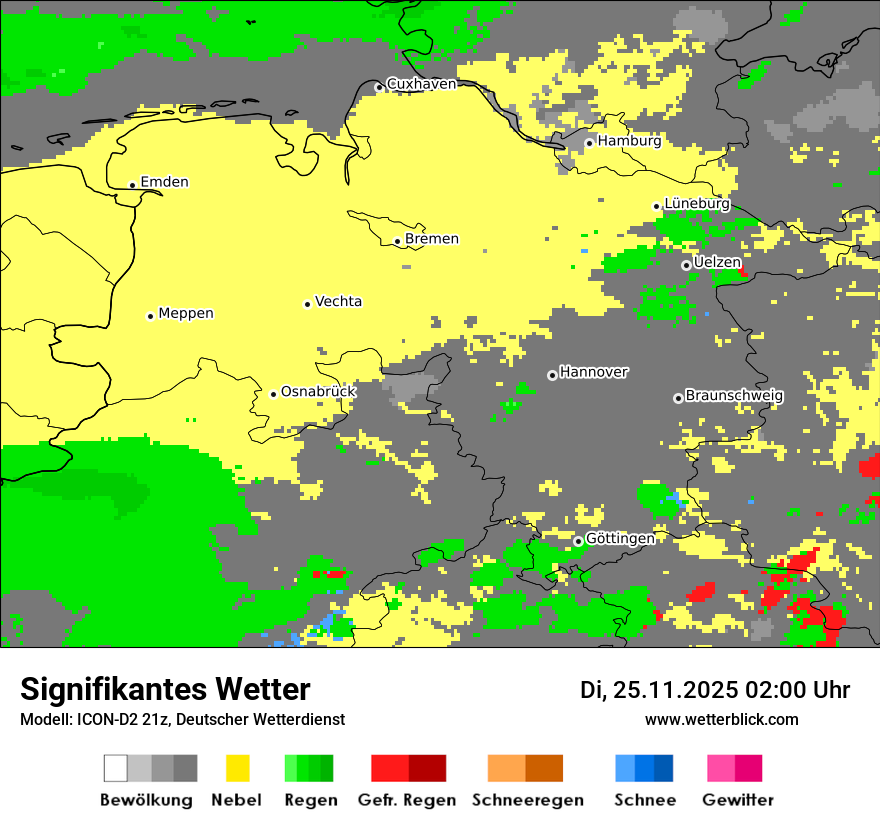 Modellkarten Signifikantes Wetter