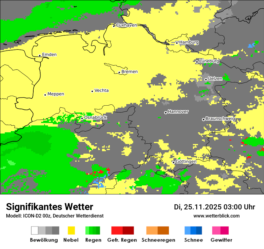 Modellkarten Signifikantes Wetter