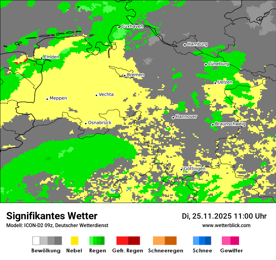 Modellkarten Signifikantes Wetter