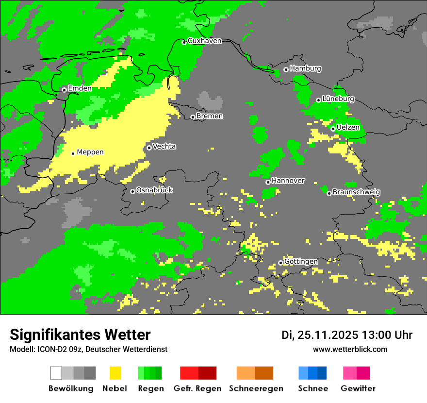 Modellkarten Signifikantes Wetter