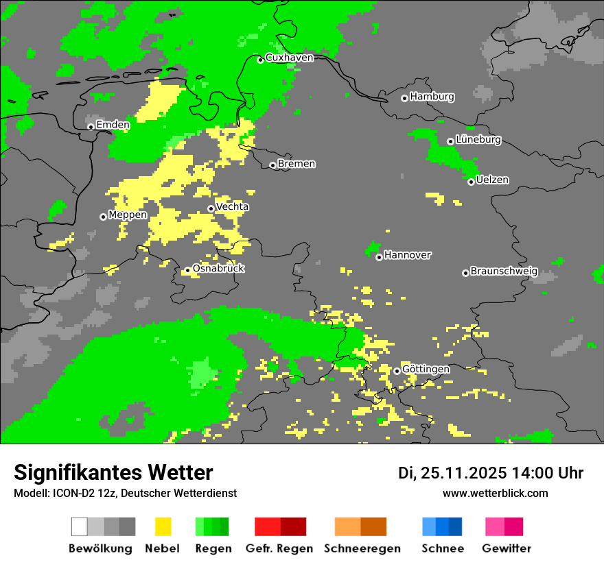 Modellkarten Signifikantes Wetter
