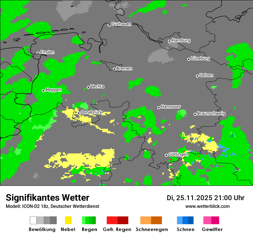 Modellkarten Signifikantes Wetter