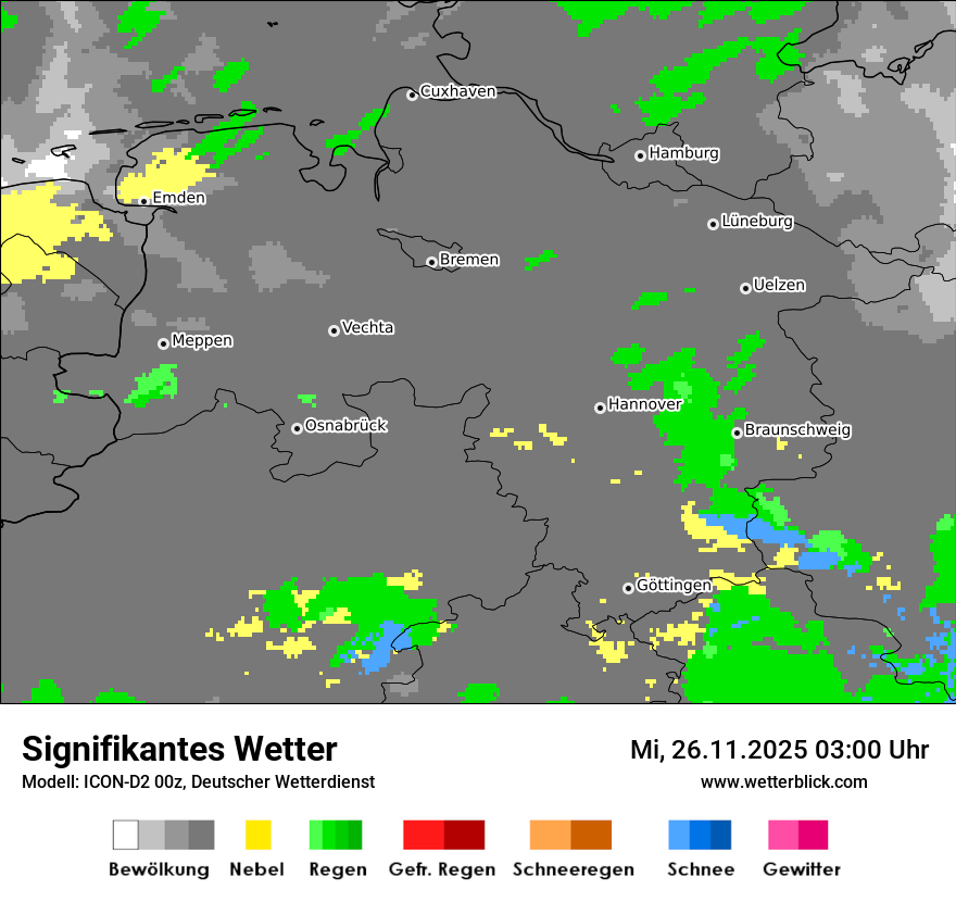 Modellkarten Signifikantes Wetter