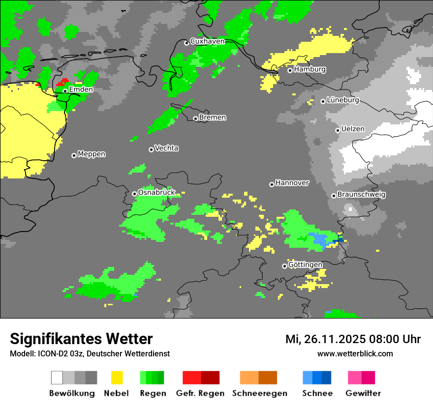 Modellkarten Signifikantes Wetter
