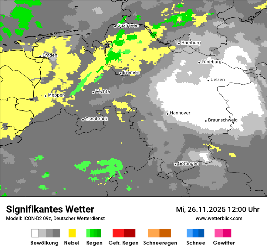 Modellkarten Signifikantes Wetter