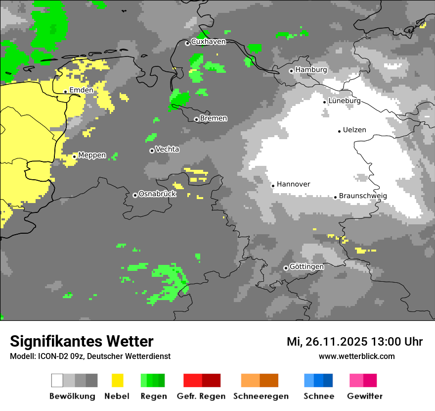 Modellkarten Signifikantes Wetter