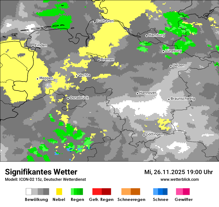 Modellkarten Signifikantes Wetter