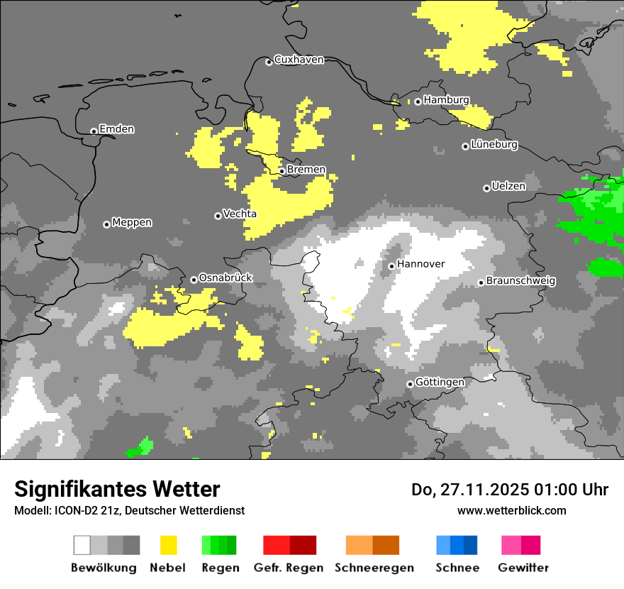 Modellkarten Signifikantes Wetter