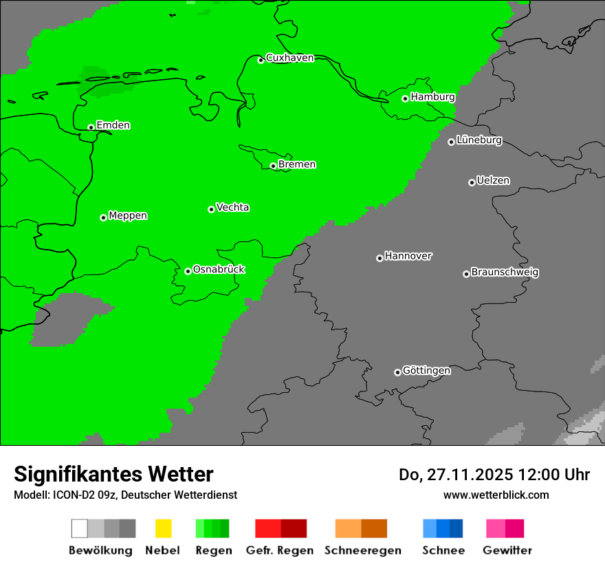Modellkarten Signifikantes Wetter