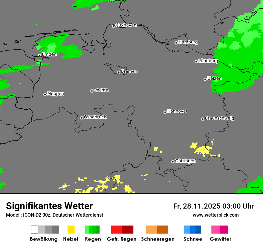 Modellkarten Signifikantes Wetter