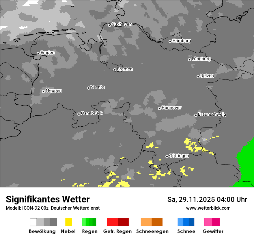 Modellkarten Signifikantes Wetter