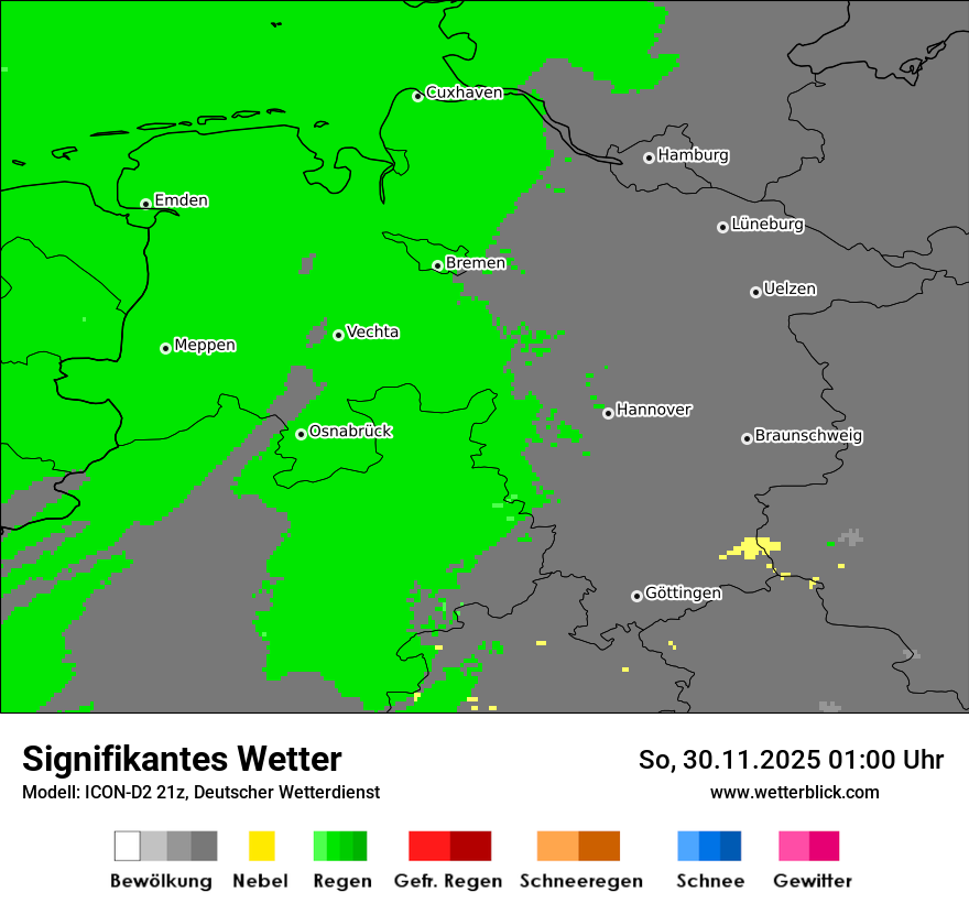 Modellkarten Signifikantes Wetter