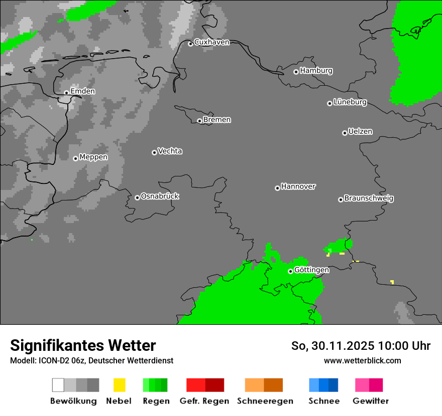 Modellkarten Signifikantes Wetter