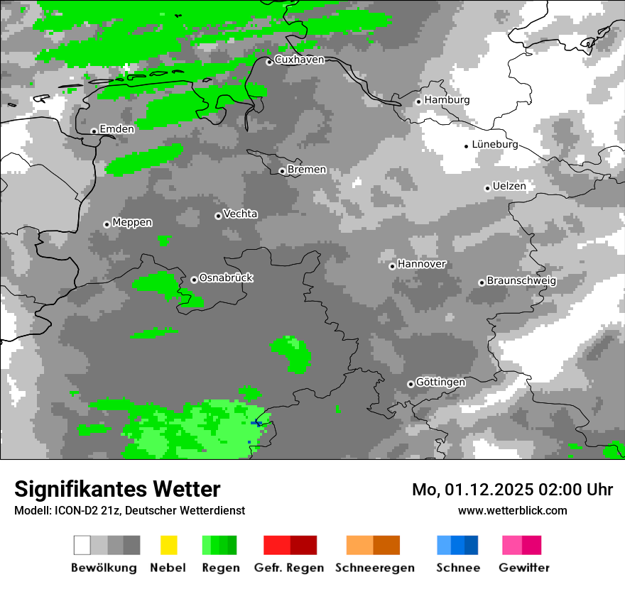 Modellkarten Signifikantes Wetter