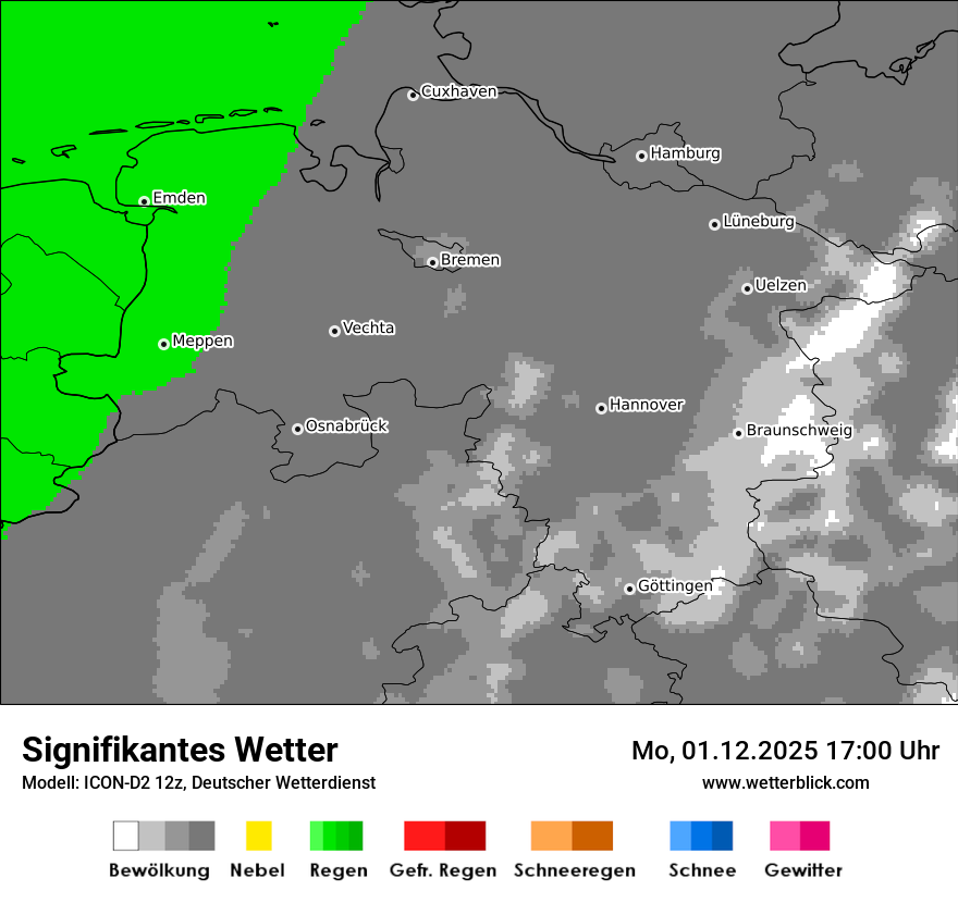 Modellkarten Signifikantes Wetter