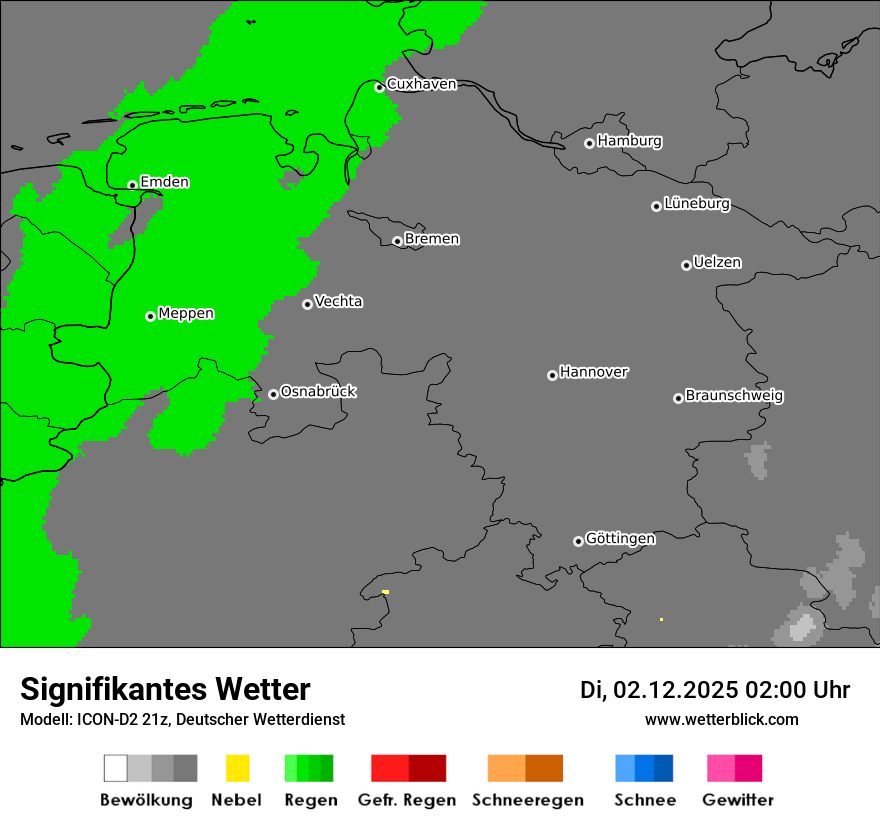 Modellkarten Signifikantes Wetter