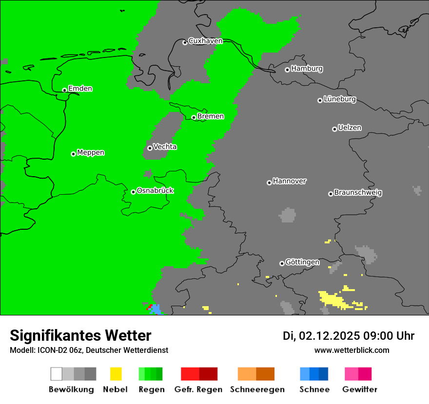Modellkarten Signifikantes Wetter