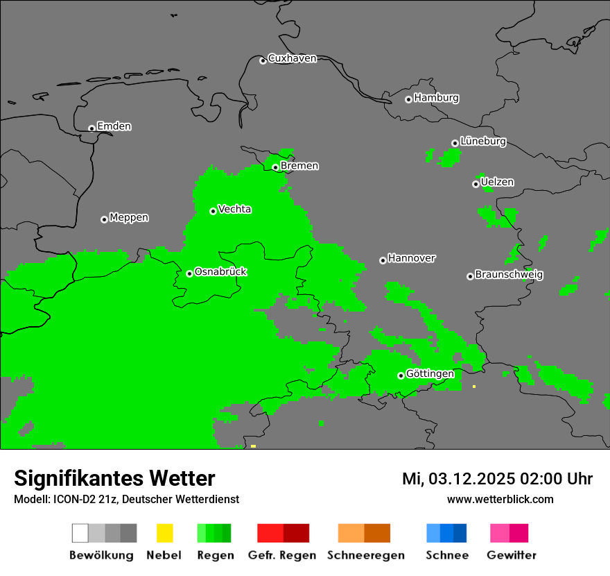 Modellkarten Signifikantes Wetter