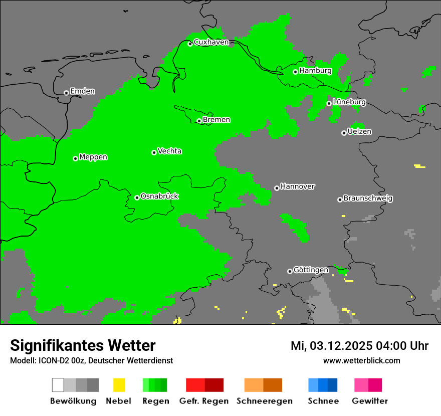 Modellkarten Signifikantes Wetter