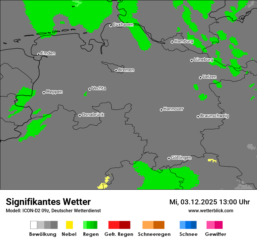 Modellkarten Signifikantes Wetter