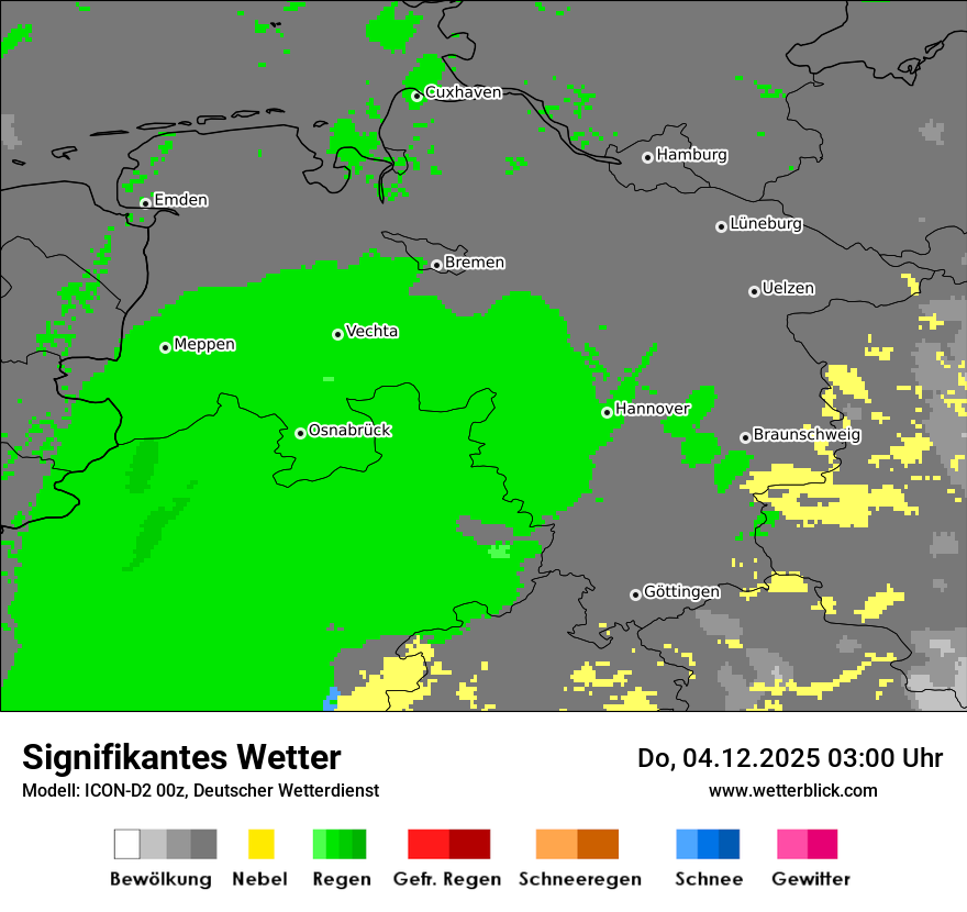 Modellkarten Signifikantes Wetter