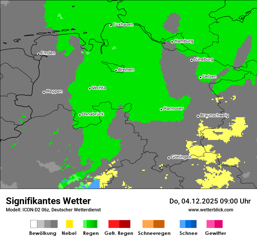 Modellkarten Signifikantes Wetter
