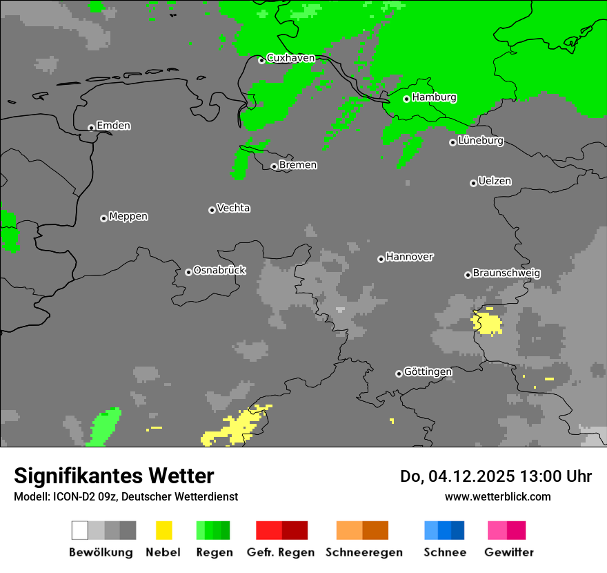 Modellkarten Signifikantes Wetter
