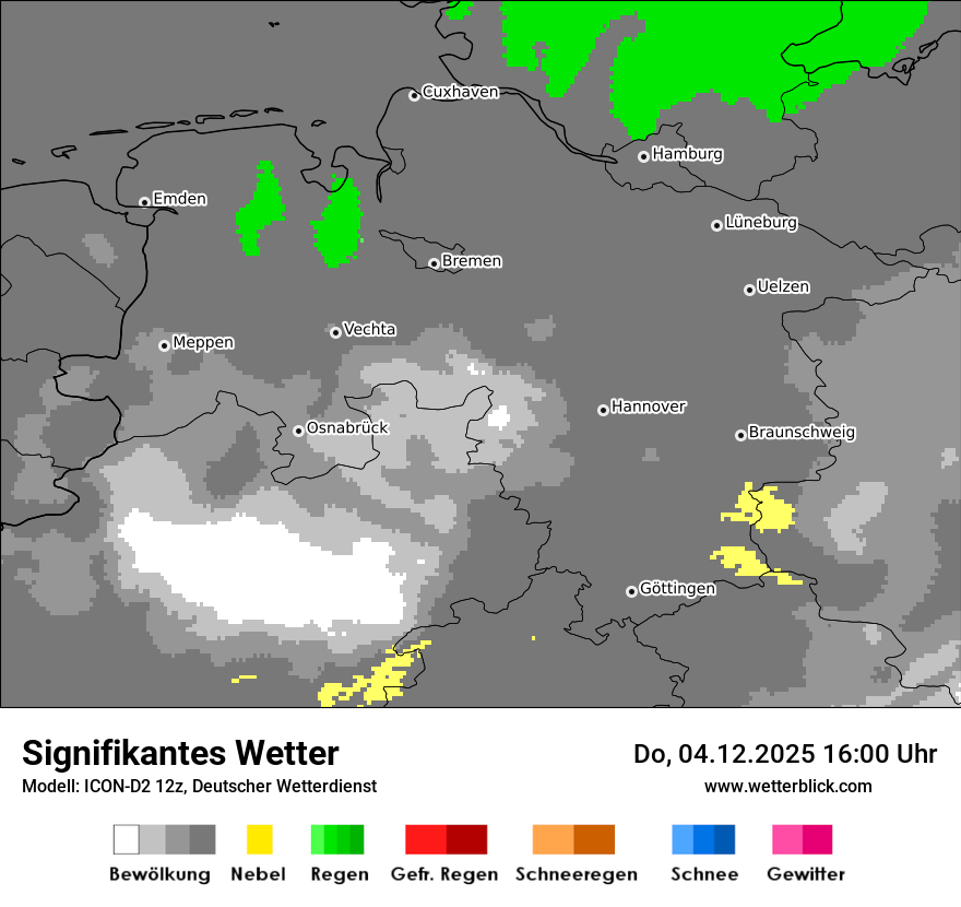 Modellkarten Signifikantes Wetter