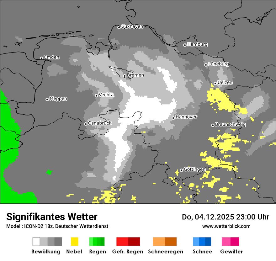 Modellkarten Signifikantes Wetter