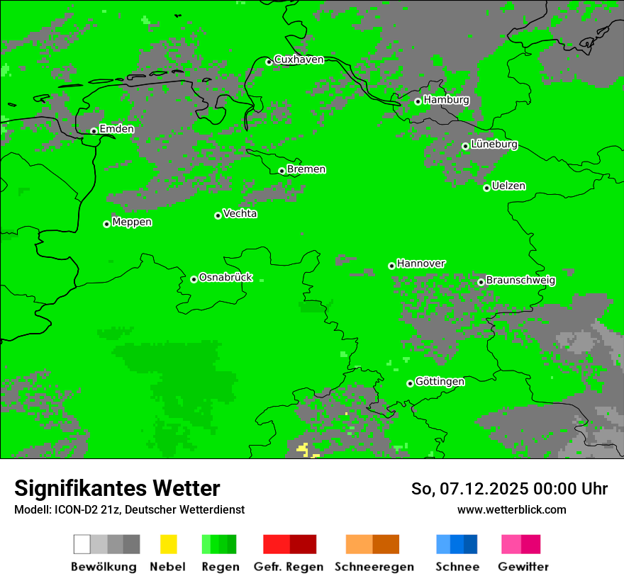 Modellkarten Signifikantes Wetter